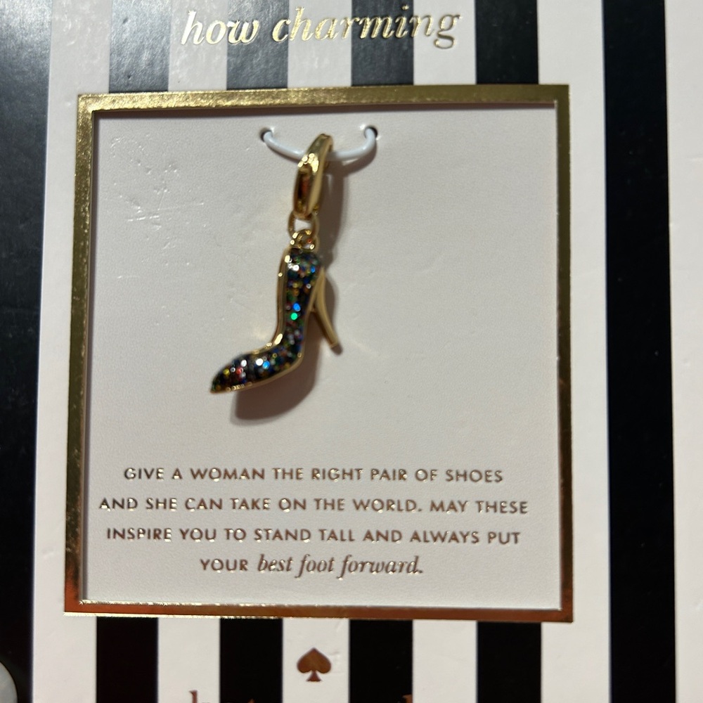 NWT Kate Spade Glitter Shoe Charm